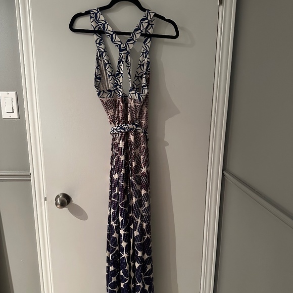 Diane Von Furstenberg Samson Batik Print Crisscross-Back Wrap Maxi Dress - Picture 3 of 4